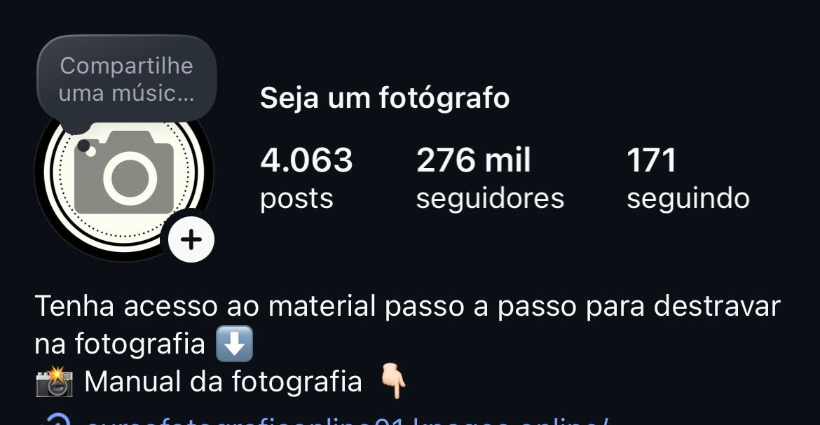 Seja um fotógrafo — 276 mil seguidores